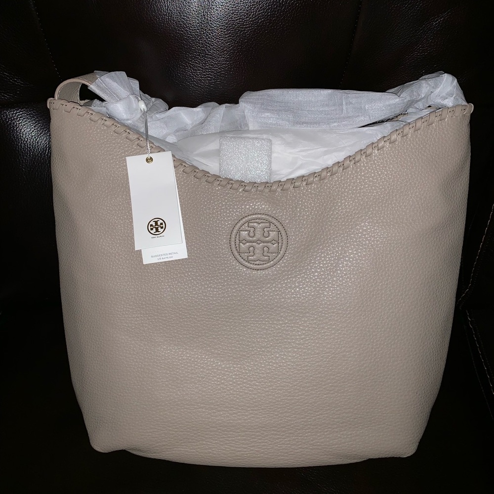 Tory Burch ‘Marion’ Leather Hobo Bag - Picture 1 of 3